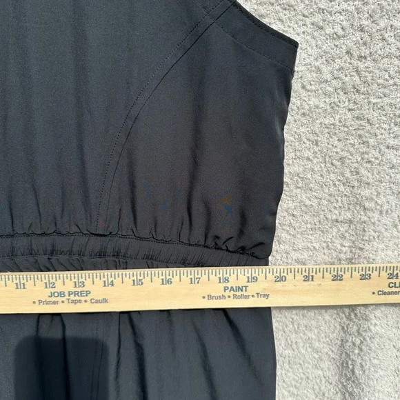 Ascend Black Sleeveless Dress XL Cinched Waist Athletic Casual Pocket Dress - Picture 7 of 7